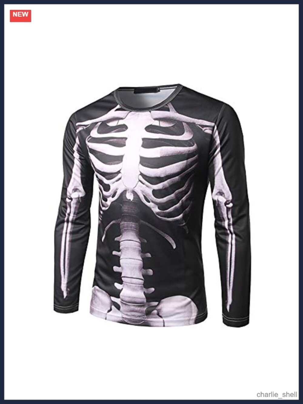 Unisex Long Sleeve Crew Neck Graphic Tee Slim Fit Casual